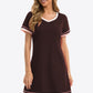 Contrast Trim V-Neck Night Dress