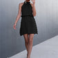 Swiss Dot Tie Back Sleeveless Dress