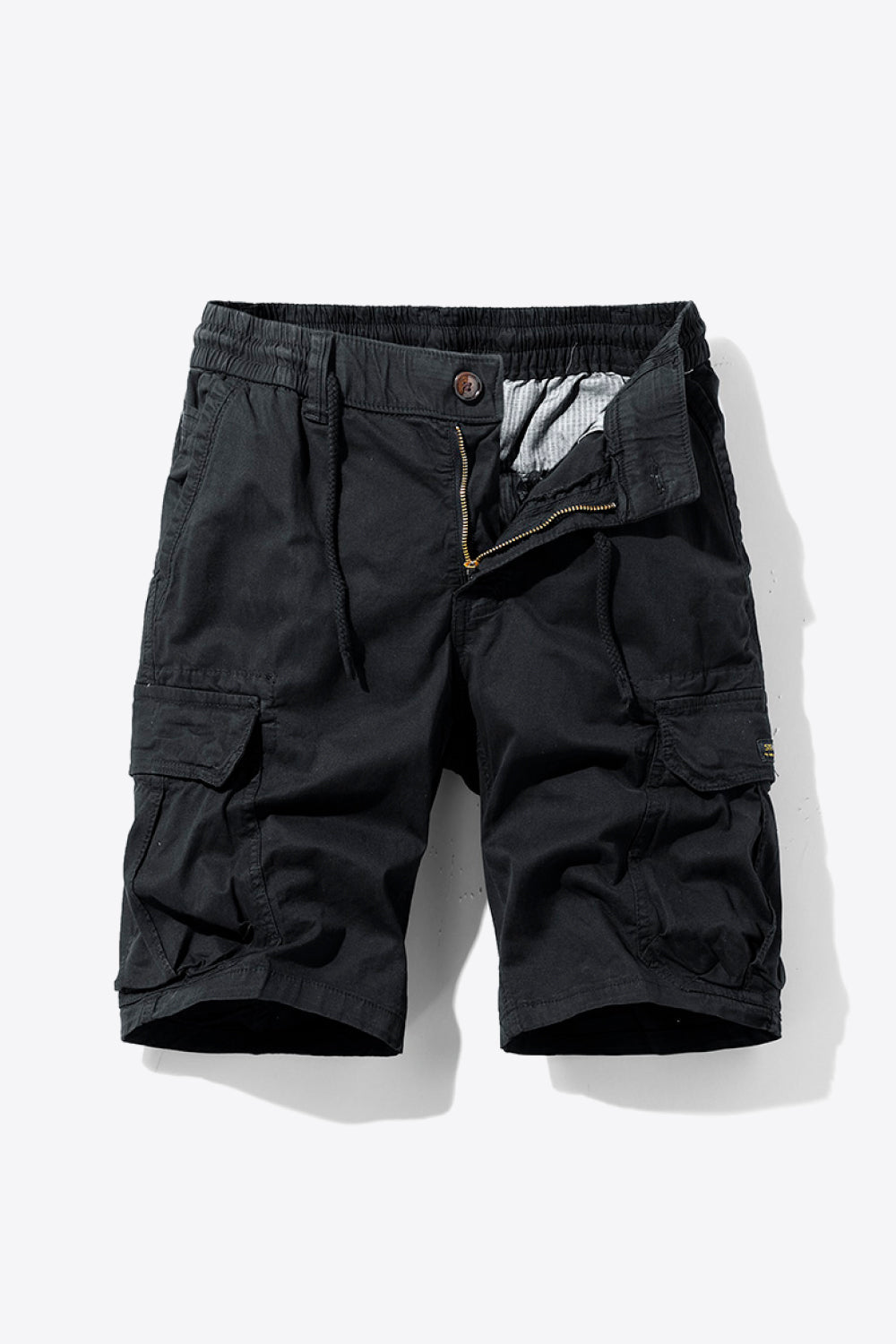 Drawstring Elastic Waist Cargo Shorts