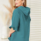 Ninexis Full Size Raglan Sleeve Ruffled Hoodie with Pocket
