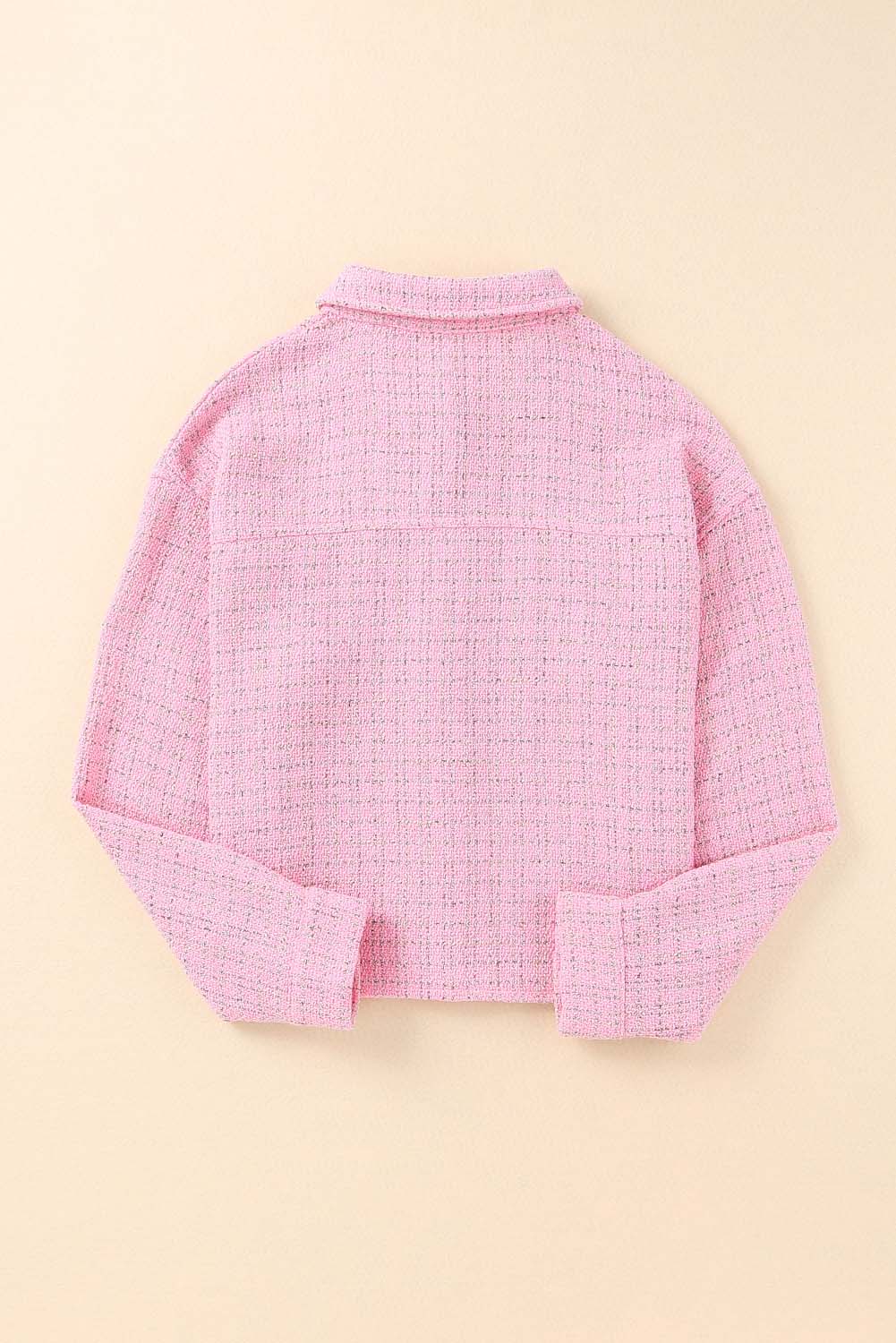 Plaid Button Up Pocketed Shacket