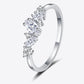 Moissanite Rhodium-Plated Ring