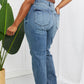 Judy Blue Becka Full Size Mid Rise Straight Jeans