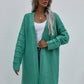 Horizontal Ribbing Open Front Duster Cardigan