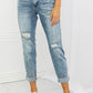 Judy Blue Maika Full Size Paisley Patterned Boyfriend Jeans