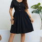 Buttoned Short Sleeve Dress
