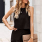 Layered Sleeveless Round Neck Romper
