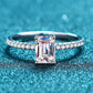 925 Sterling Silver Ring with Moissanite