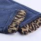 Leopard Patchwork Distressed Jeans