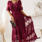 Swiss Dot Buttoned Smocked Waist Dress