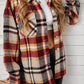 Plaid Pocketed Button Down Shacket