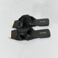 Qupid Ladies' Lunch Square Toe Crisscross Slide