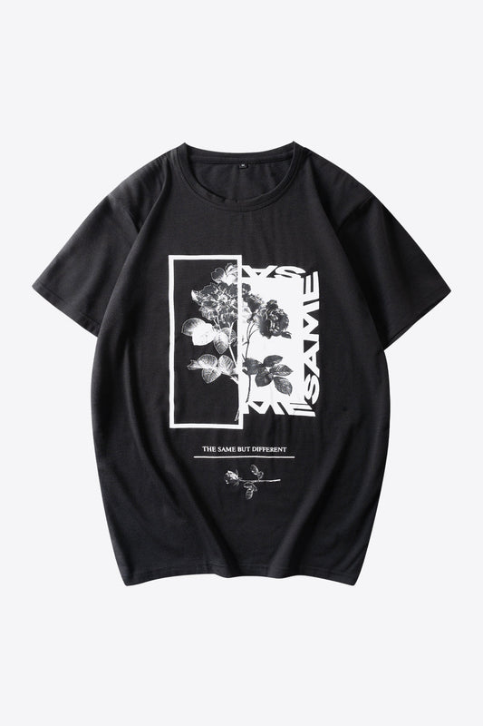 Graphic Short-Sleeve Round Neck Tee