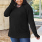Basic Bae Full Size Ribbed Round Neck Long Sleeve Knit Top