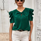 Puff Sleeve Gathered Detail Blouse