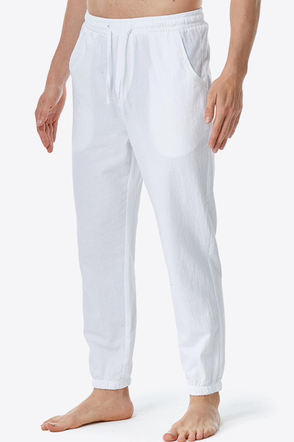 Full Size Drawstring Waist Pants with Pockets