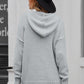 Drawstring Detail Hooded Sweater with Kangaroo Pocket