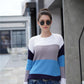 Striped Crewneck Long Sleeve Pullover Sweater