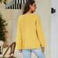 Drop Shoulder V-Neck Knit Pullover