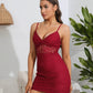 Spaghetti Strap Sweetheart Neck Lace Bodycon Dress