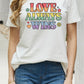 Simply Love Full Size LOVE ALWAYS WINS Graphic Cotton Tee