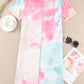 Tie-Dye US Flag Graphic Round Neck Dress