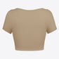 Square Neck Ribbed Crop Top