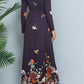 Floral Long Sleeve Round Neck Maxi Dress