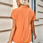 Button Front Short Sleeve Shirt