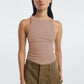 Halter Neck Ribbed Cropped Top