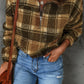 Plaid Quarter-Zip Fleece Sweatshirt