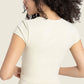 Gathered Detail Surplice Short Sleeve Sports Top
