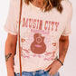 MUSIC CITY Cuffed Short Sleeve Tee