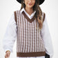 Houndstooth Pattern Sweater Vest