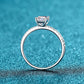 925 Sterling Silver Ring with Moissanite
