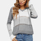 Full Size Color Block Knitted Hoodie