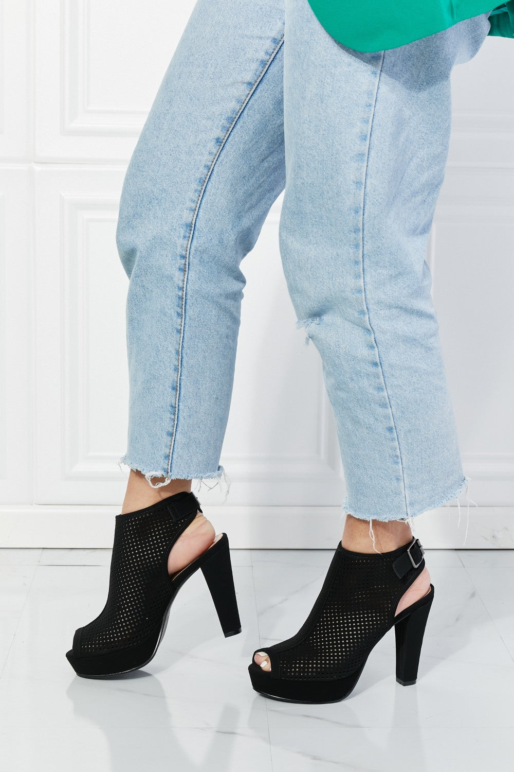 Forever Link Stand Tall Cutout Peep-Toe Heels