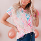 Leopard V-Neck Short Sleeve Tee Shirt