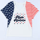 Stars and Stripes V-Neck Tee Shirt