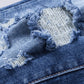 Distressed Flared Jeans with Pockets