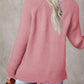Half Button Long Sleeve Knit Top