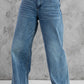 Vintage Wash Wide Leg Jeans