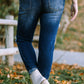 Plus Size Button Fly Distressed Jeans