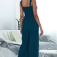 Square Neck Sleeveless Pocket Jumpsuit