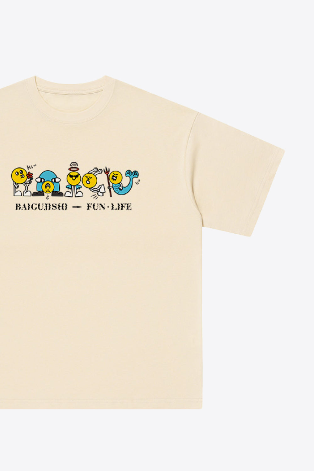 Graphic Dropped Shoulder Cotton Tee