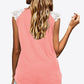 Spliced Lace Curved Hem Blouse