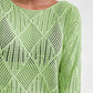 Openwork Round Neck Knit Top