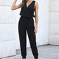 Tied Surplice Neck Sleeveless Jumpsuit
