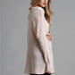Exposed Seam Funnel Neck Tunic Sweater