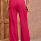 Pleated Detail Straight Leg Pants